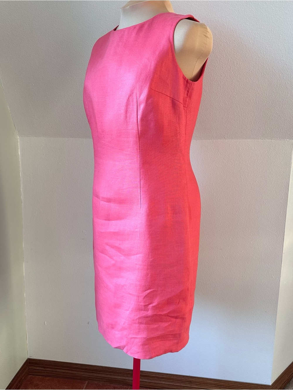 Talbots 100% Linen Dress Size 14 Elegant Sheath Summer Event Cocktail Party - Picture 7 of 9